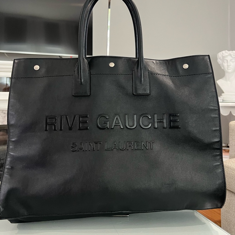 Saint Laurent rive gauche large tote bag
